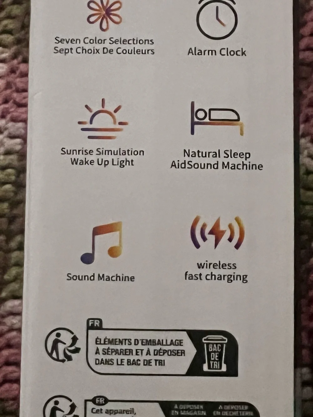 G63 INTELLIGENT RGB SMART LIGHT Bluetooth Radio Wireless Charger Clock & Alarm